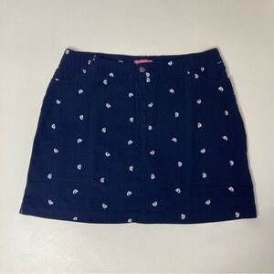 Woman Within Navy Blue Sailboat Print Skort Womens Size 18W